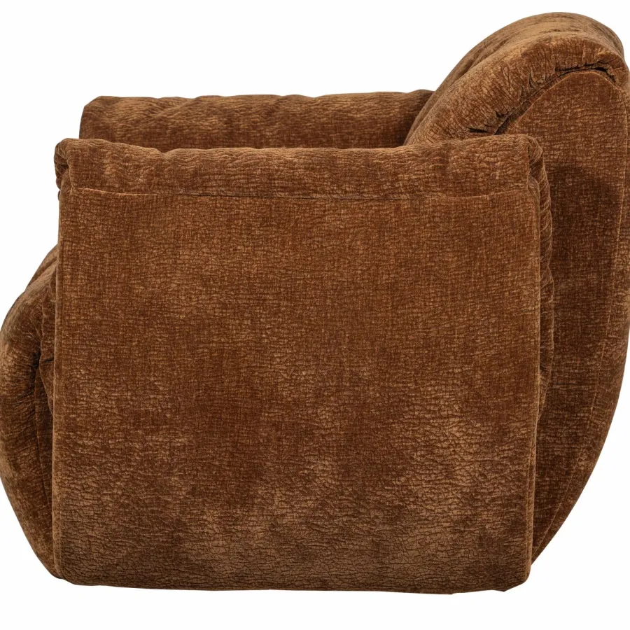 Woood Baggy draaifauteuil 3d chenille middenbruin New