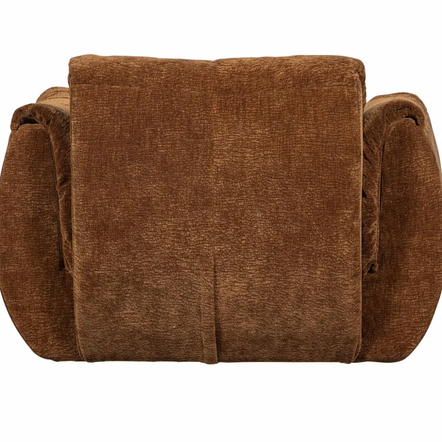 Woood Baggy draaifauteuil 3d chenille middenbruin New