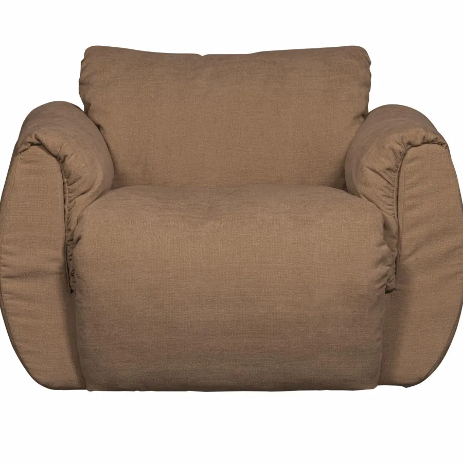 Woood Baggy draaifauteuil geweven chenille bruin Sale