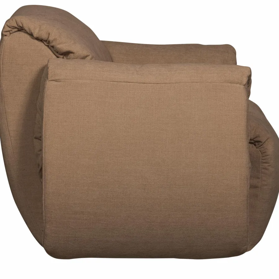 Woood Baggy draaifauteuil geweven chenille bruin Sale