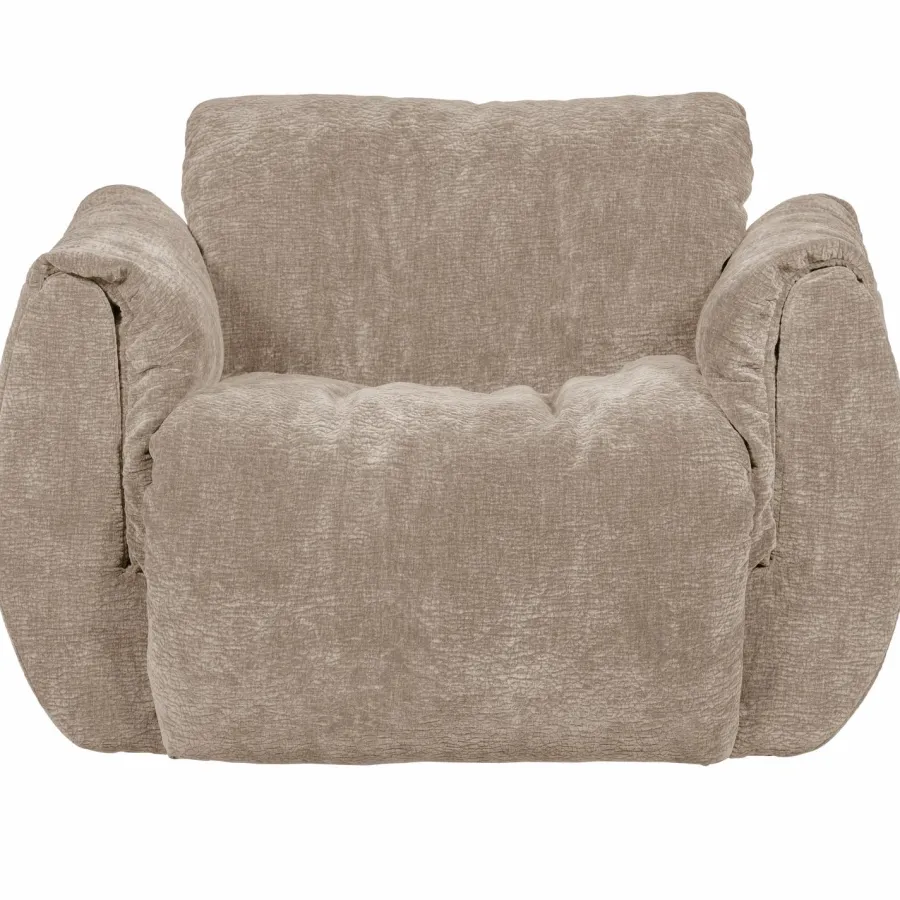 Woood Baggy draaifauteuil 3d chenille zand Discount