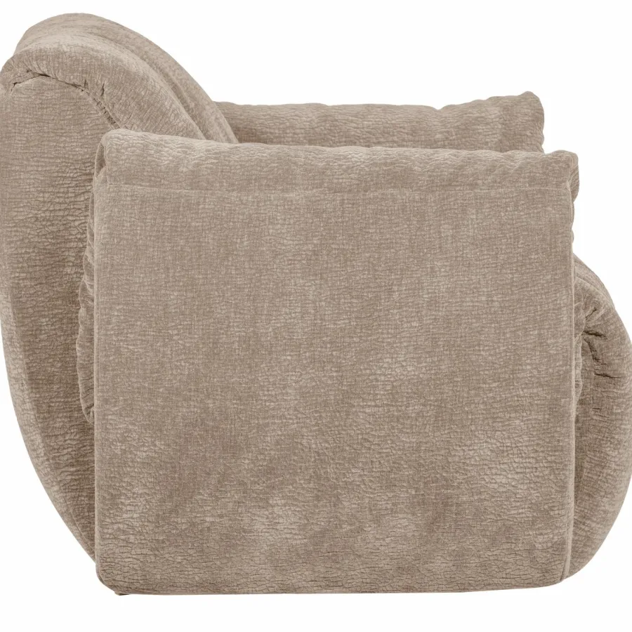 Woood Baggy draaifauteuil 3d chenille zand Discount