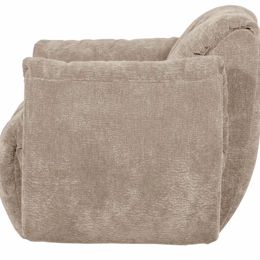 Woood Baggy draaifauteuil 3d chenille zand Discount