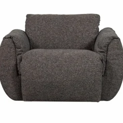 Woood Baggy draaifauteuil geweven stof warmgrijs melange Hot