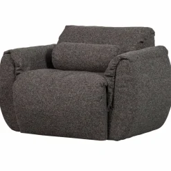 Woood Baggy draaifauteuil geweven stof warmgrijs melange Hot