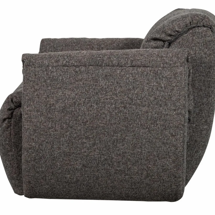 Woood Baggy draaifauteuil geweven stof warmgrijs melange Hot