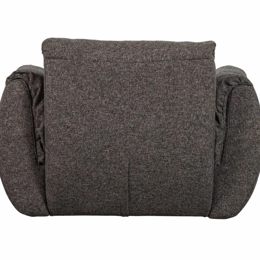 Woood Baggy draaifauteuil geweven stof warmgrijs melange Hot