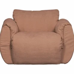 Woood Baggy draaifauteuil geweven chenille oudroze Sale