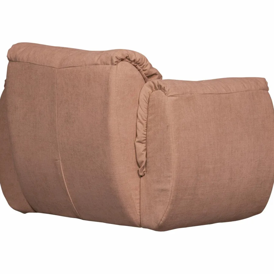 Woood Baggy draaifauteuil geweven chenille oudroze Sale