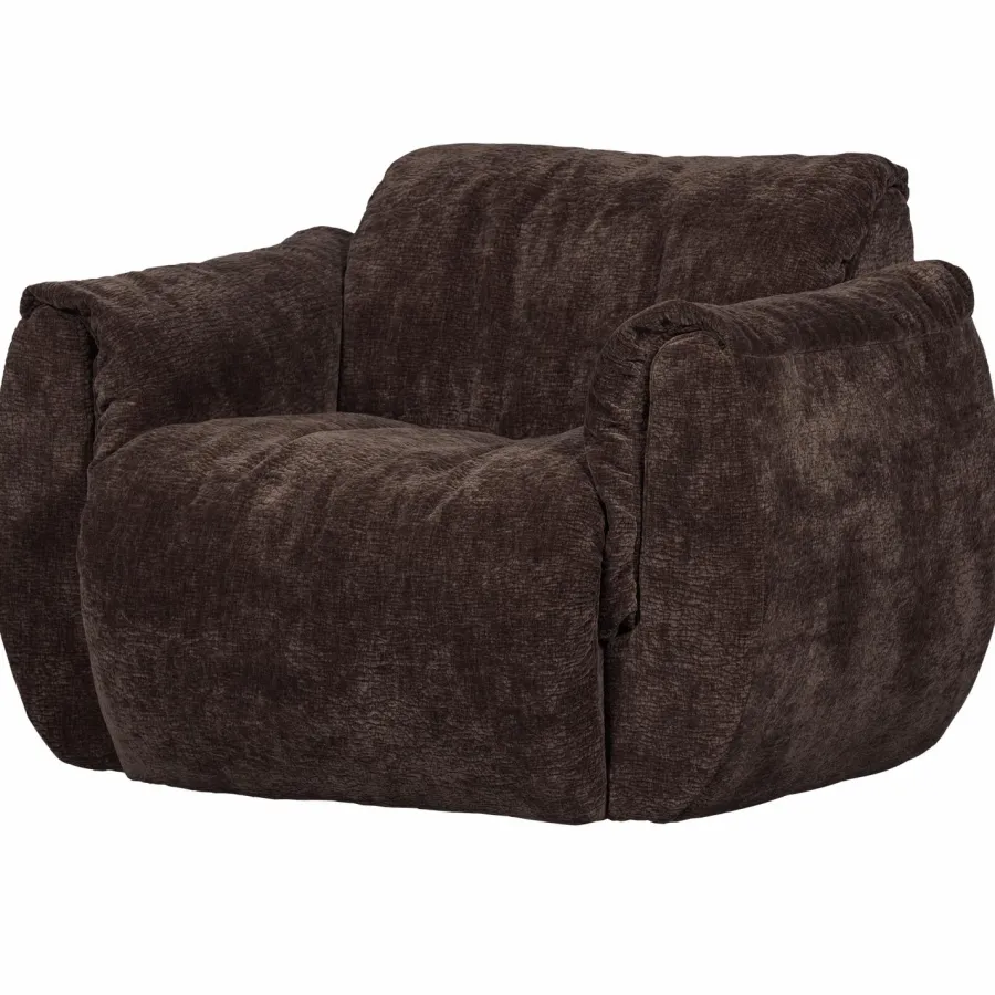 Woood Baggy draaifauteuil 3d chenille donkerbruin Clearance