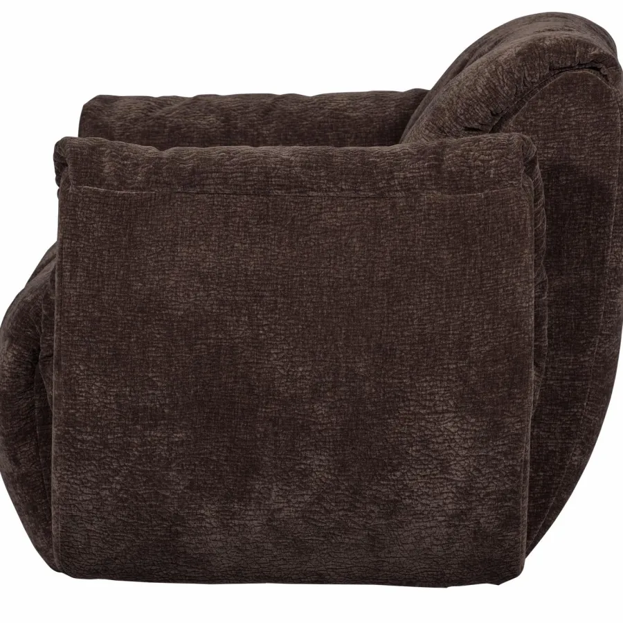 Woood Baggy draaifauteuil 3d chenille donkerbruin Clearance