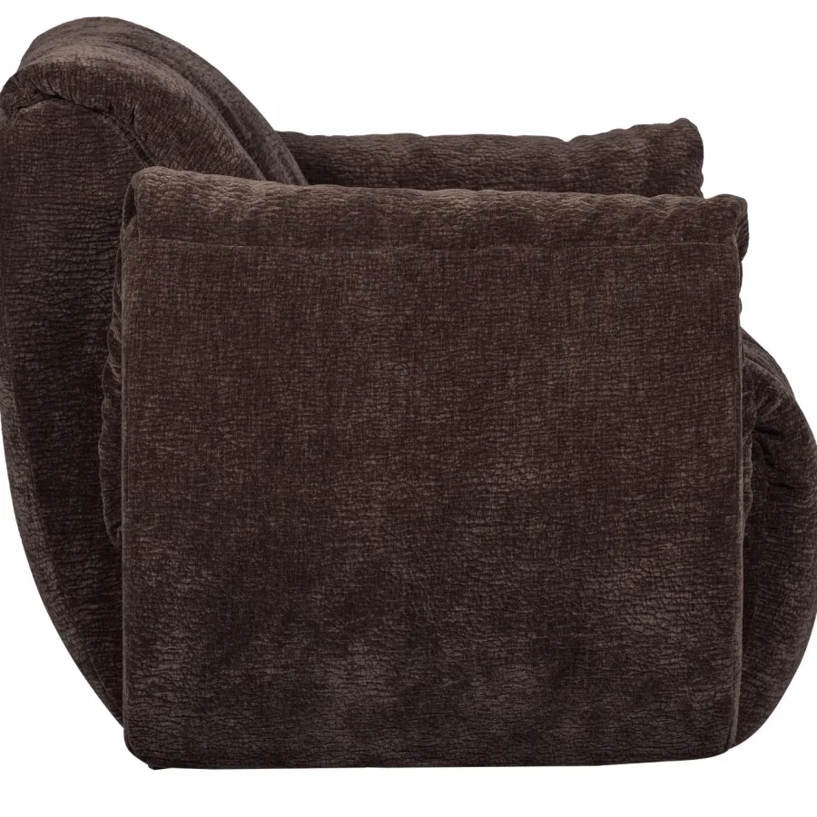 Woood Baggy draaifauteuil 3d chenille donkerbruin Clearance