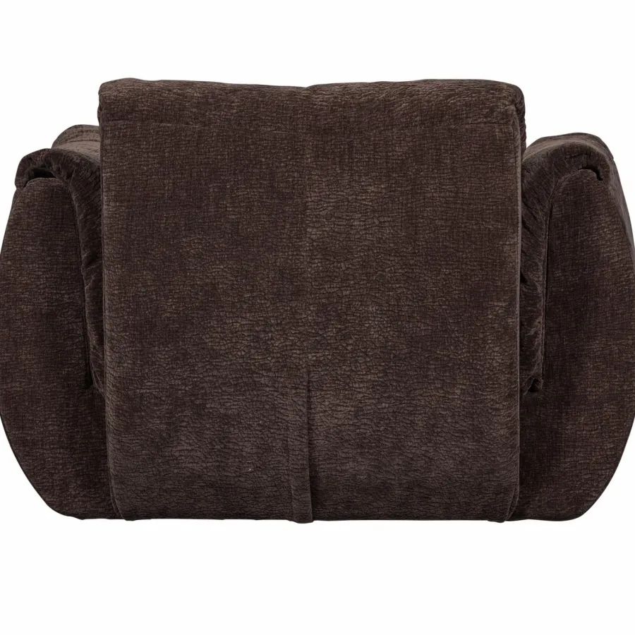Woood Baggy draaifauteuil 3d chenille donkerbruin Clearance