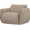 Woood Baggy draaifauteuil geweven stof bruin melange Outlet