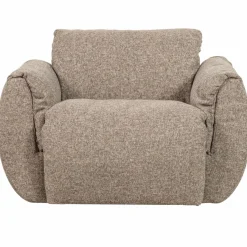 Woood Baggy draaifauteuil geweven stof bruin melange Outlet