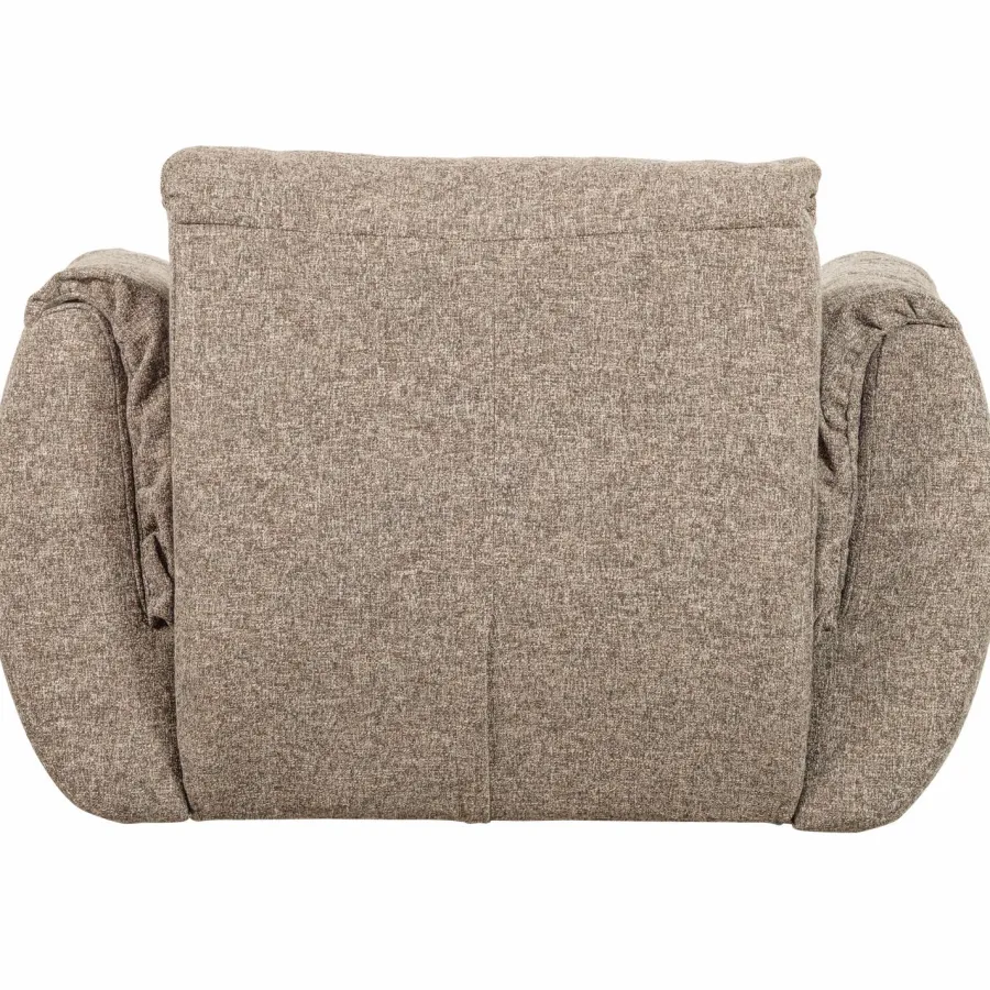 Woood Baggy draaifauteuil geweven stof bruin melange Outlet