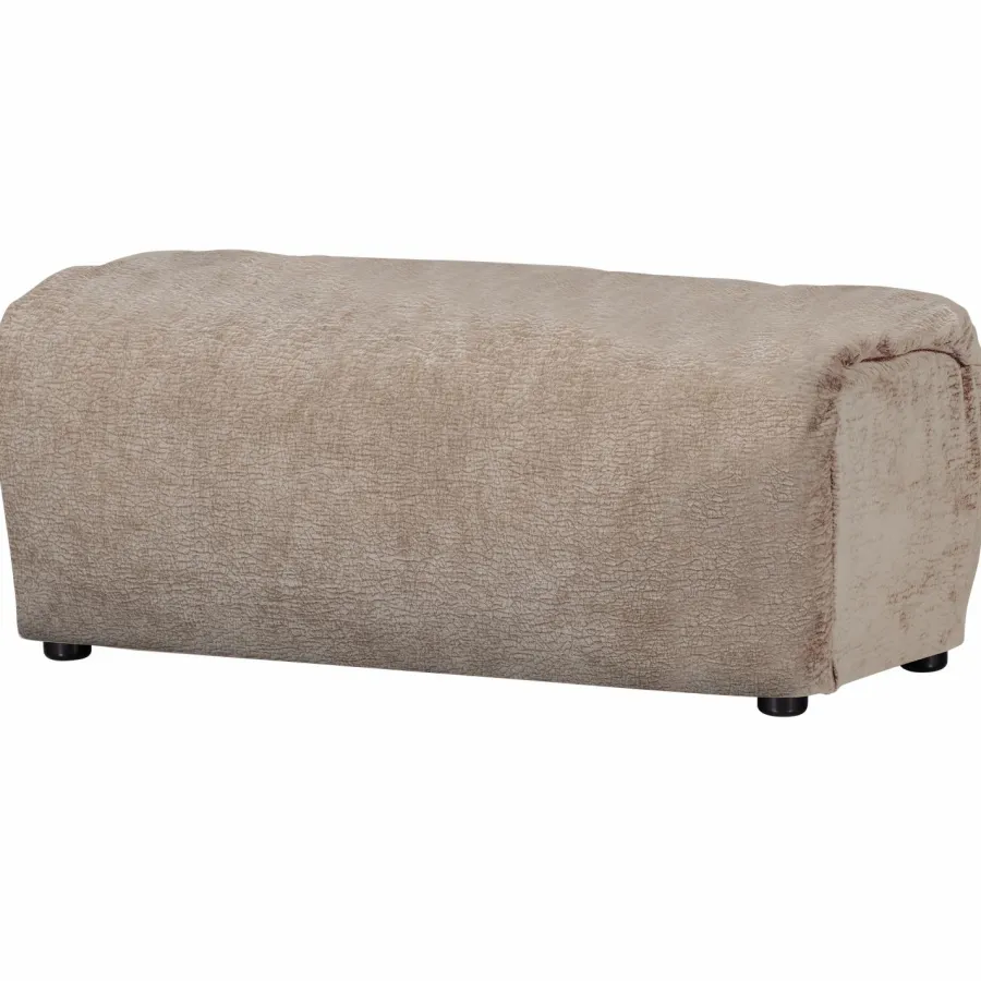 Woood Baggy hocker 3d chenille zand