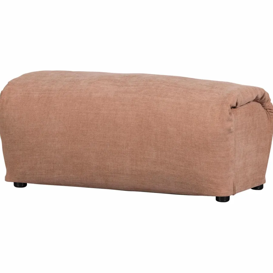 Woood Baggy hocker geweven chenille oudroze Sale