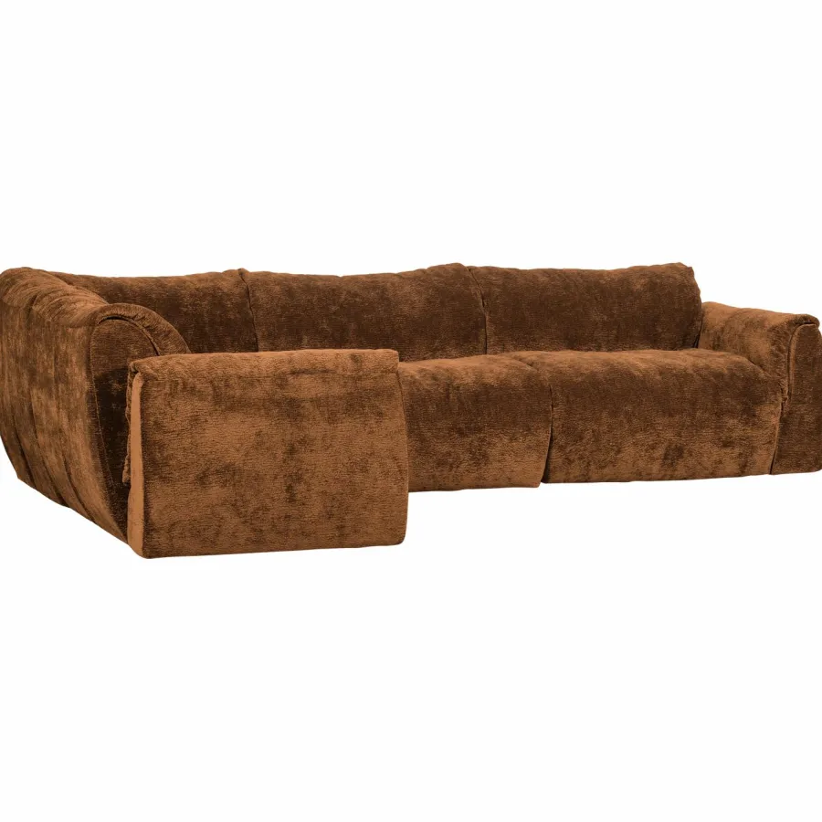 Woood Baggy hoekbank links 3d chenille middenbruin Sale