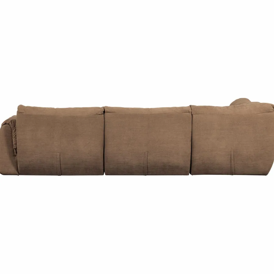 Woood Baggy hoekbank links geweven chenille bruin New