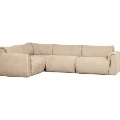 Woood Baggy hoekbank links geweven chenille zand