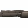 Woood Baggy hoekbank rechts geweven stof warmgrijs melange Outlet