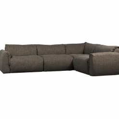 Woood Baggy hoekbank rechts geweven stof warmgrijs melange Outlet
