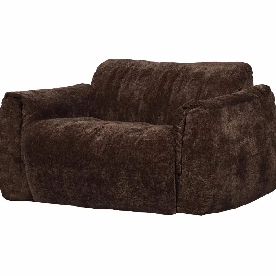 Woood Baggy loveseat 3d chenille donkerbruin Outlet