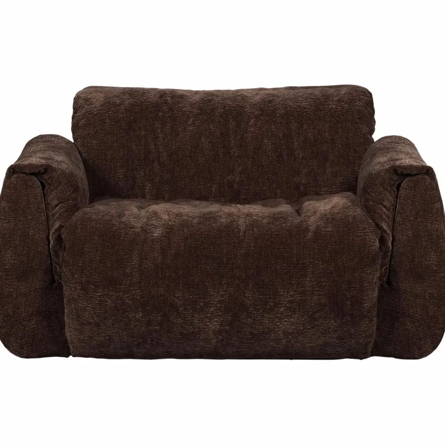 Woood Baggy loveseat 3d chenille donkerbruin Outlet