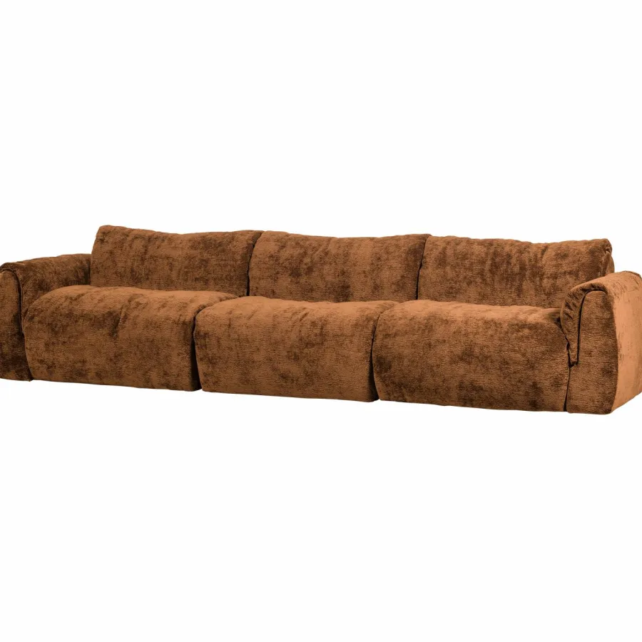 Woood Baggy 3-zits bank 3d chenille middenbruin Best
