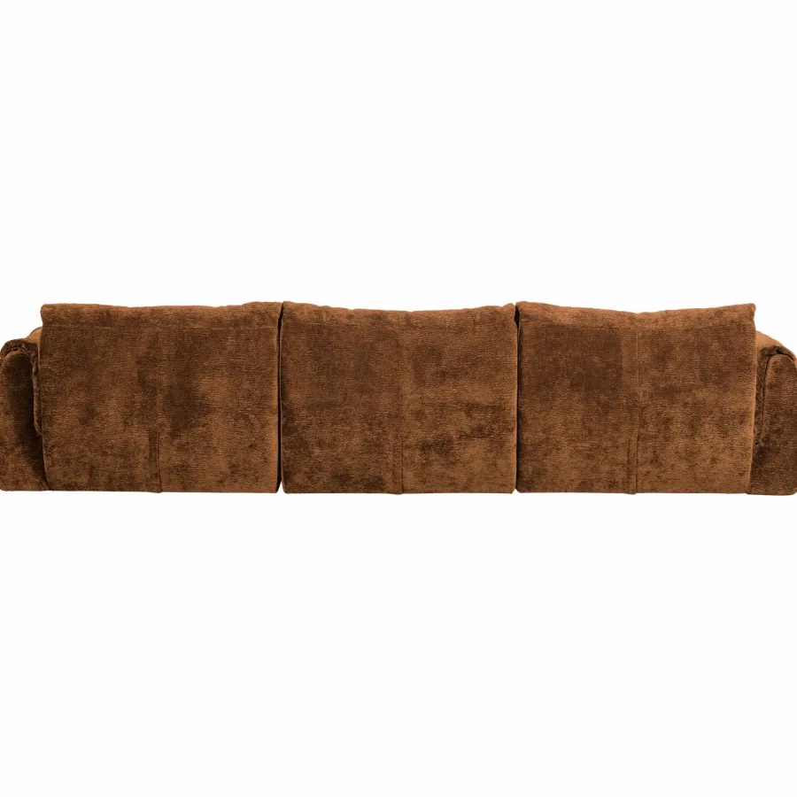 Woood Baggy 3-zits bank 3d chenille middenbruin Best