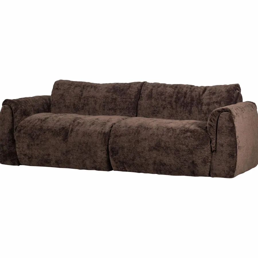 Woood Baggy 2-zits bank 3d chenille donkerbruin Hot