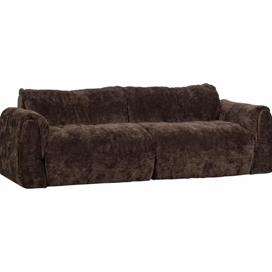 Woood Baggy 2-zits bank 3d chenille donkerbruin Hot