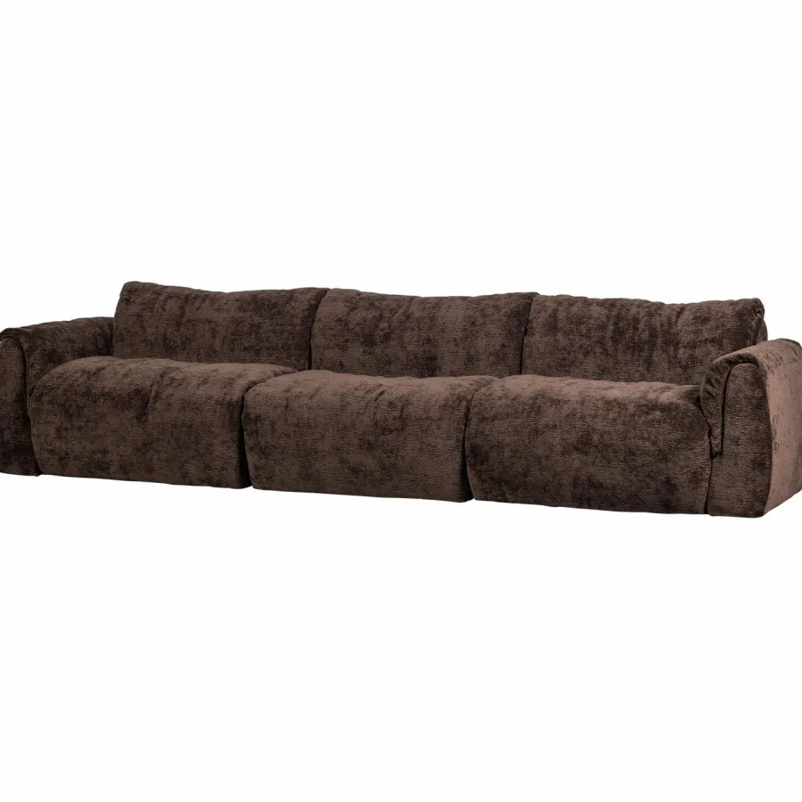 Woood Baggy 3-zits bank 3d chenille donkerbruin Outlet