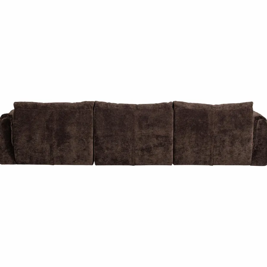 Woood Baggy 3-zits bank 3d chenille donkerbruin Outlet