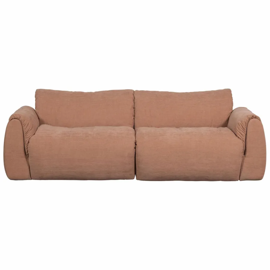 Woood Baggy 2-zits bank geweven chenille oud roze Sale