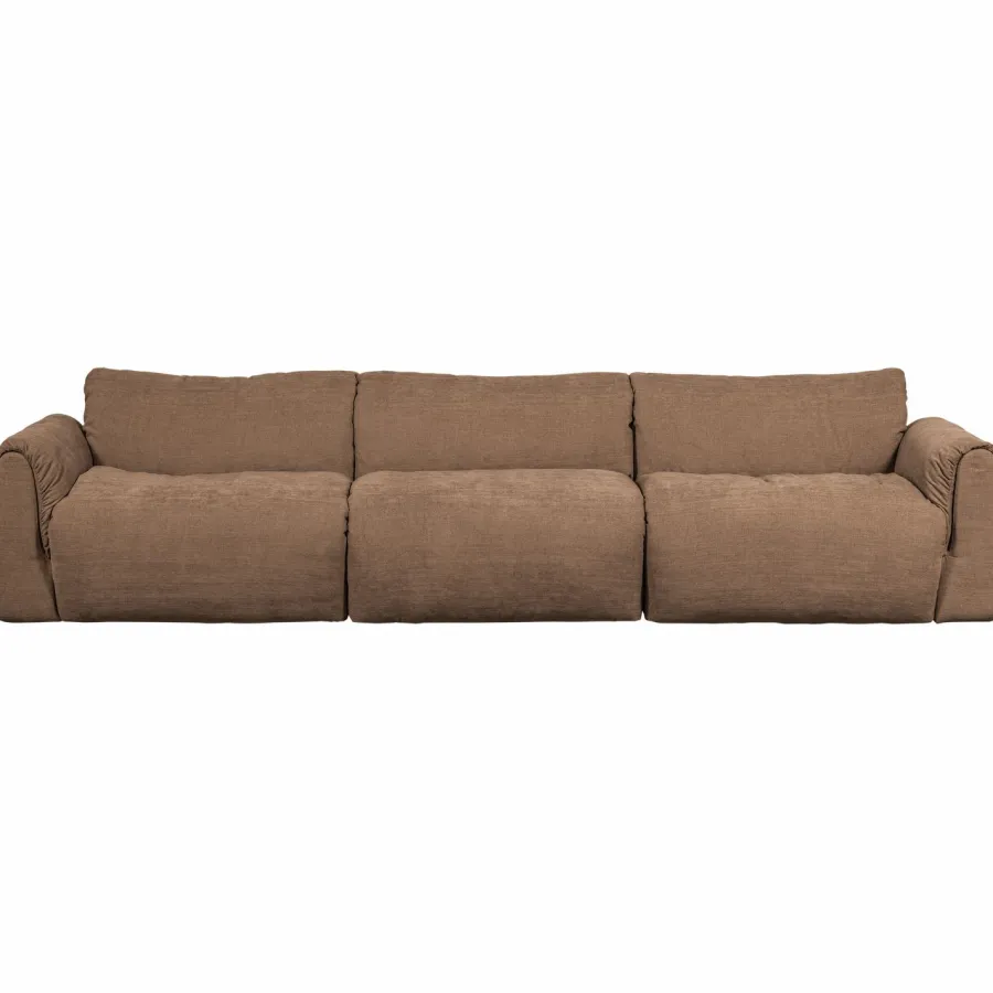 Woood Baggy 3-zits bank geweven chenille bruin Sale