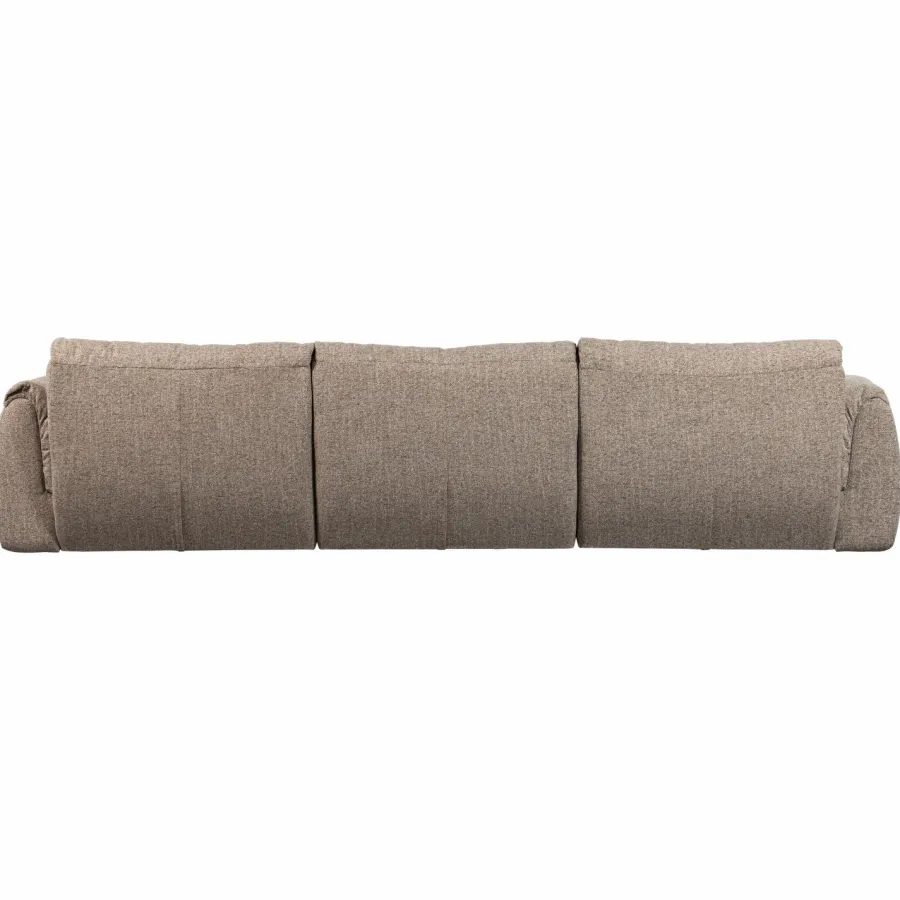 Woood Baggy 3-zits bank geweven stof bruin melange