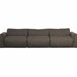 Woood Baggy 3-zits bank geweven stof warmgrijs melange Discount