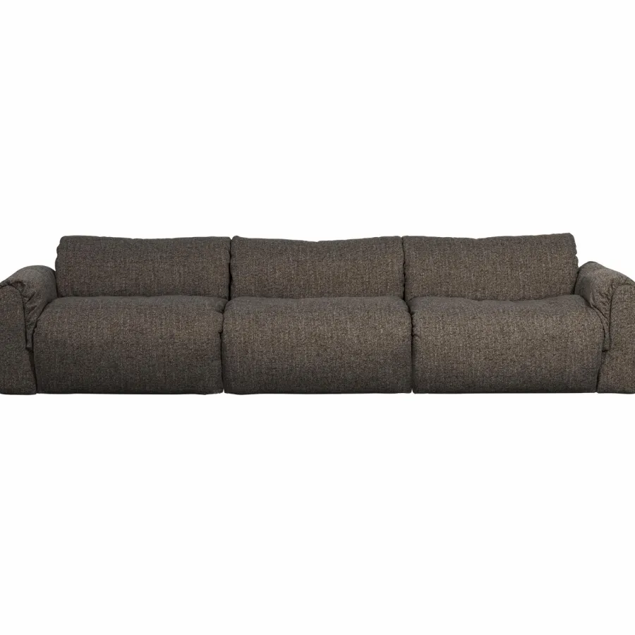 Woood Baggy 3-zits bank geweven stof warmgrijs melange Discount