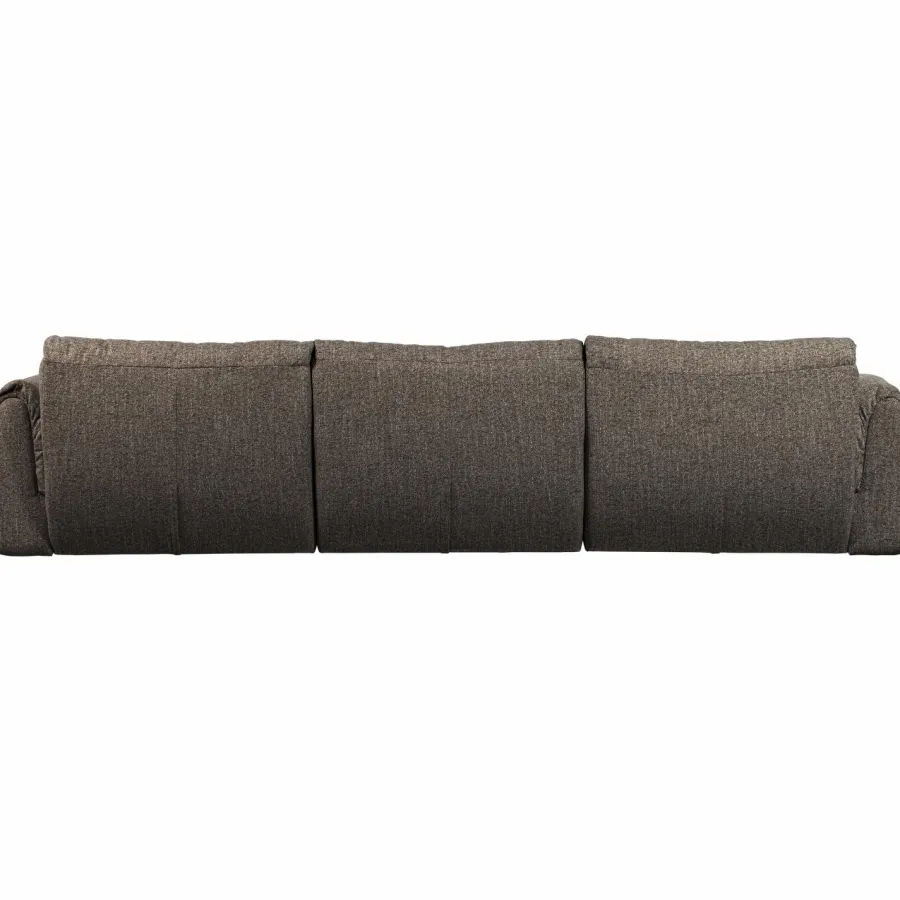 Woood Baggy 3-zits bank geweven stof warmgrijs melange Discount