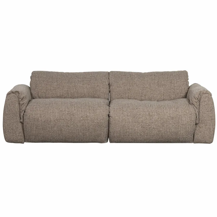 Woood Baggy 2-zits bank geweven stof bruin melange