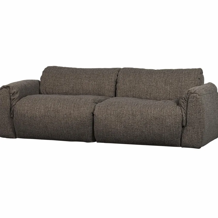 Woood Baggy 2-zits bank geweven stof warmgrijs melange Discount