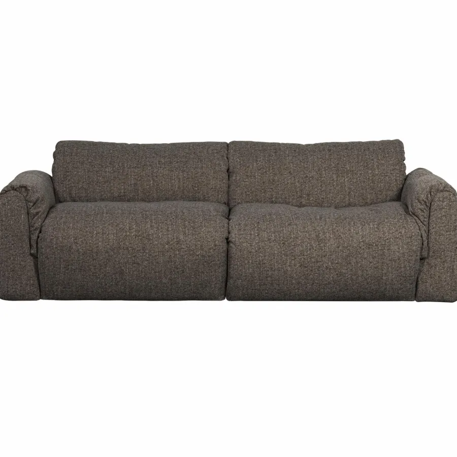 Woood Baggy 2-zits bank geweven stof warmgrijs melange Discount