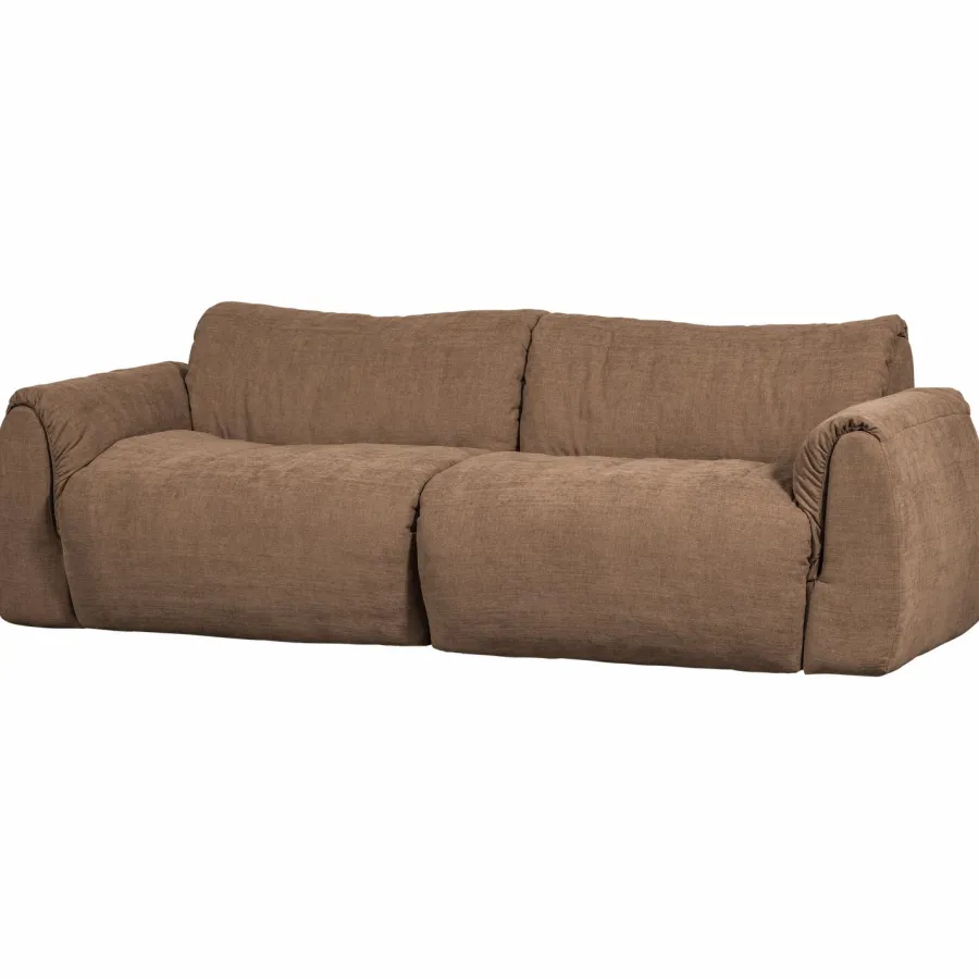 Woood Baggy 2-zits bank geweven chenille bruin Discount