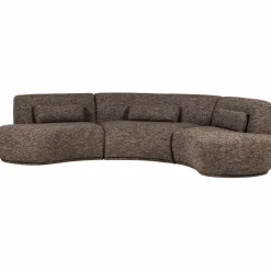 Woood Batavier half ronde bank 6-zits bruin melange Sale