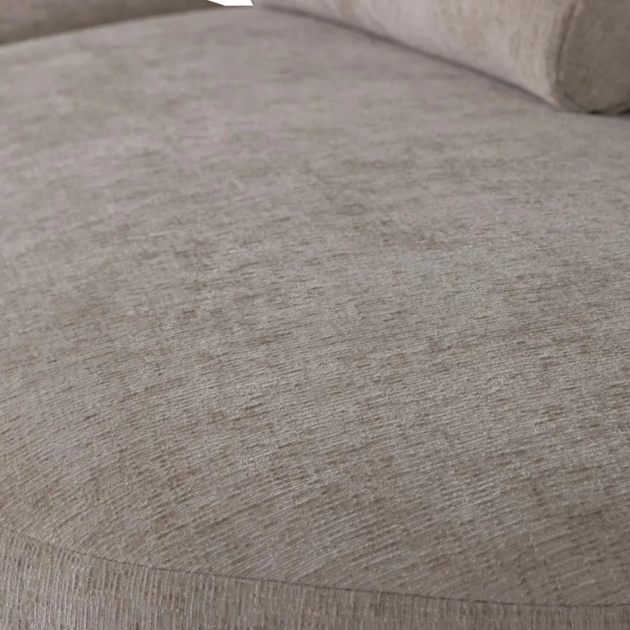 Woood Batavier half ronde bank 4-zits velvet melange zand Outlet