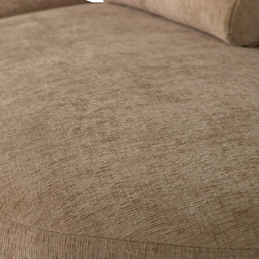 Woood Batavier half ronde bank 4-zits velvet melange lichtbruin Best