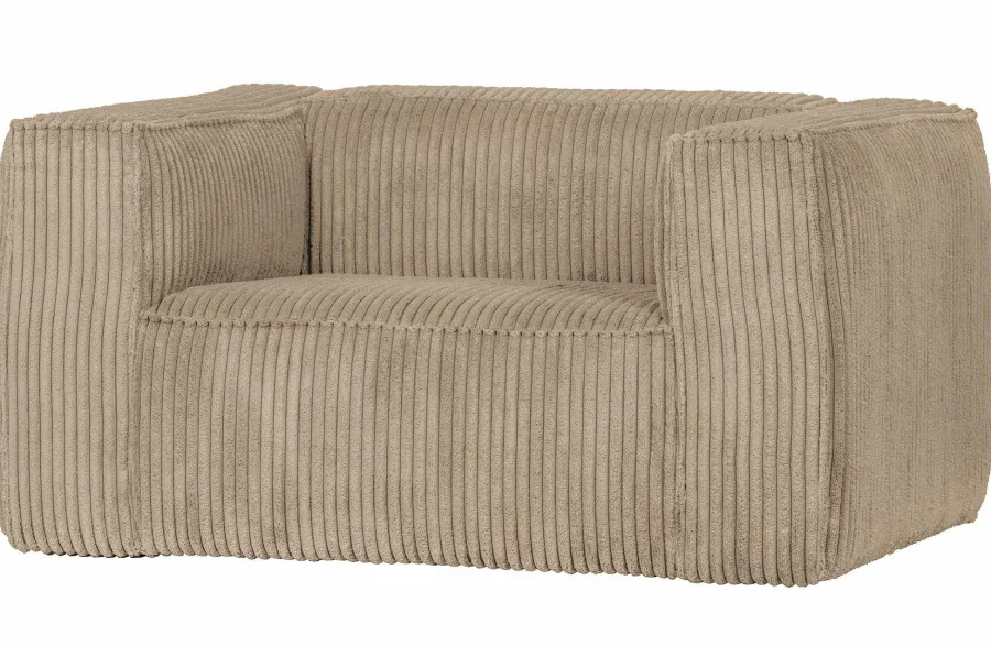Woood Bean Fauteuil Grove Ribstof Travertin New