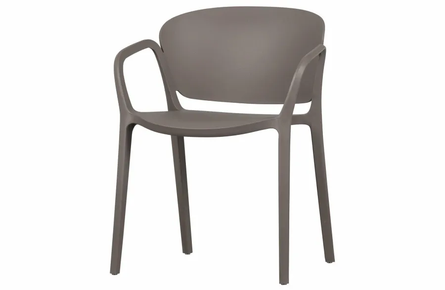 Woood Bent Eetkamerstoel Kunststof Taupe Best